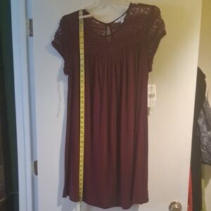 Speechless Maroon Lace Dress